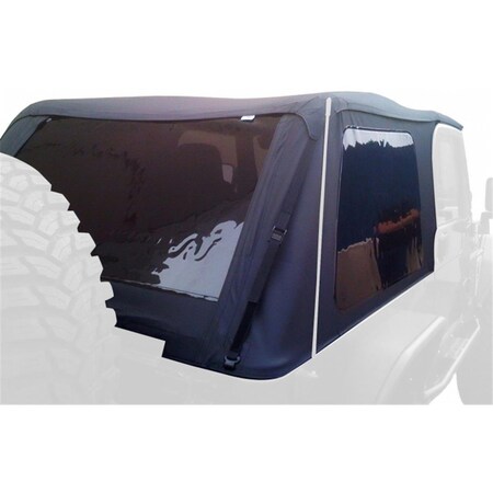 Rampage Rampage 109935 2007-2015 Wrangler Frameless Soft Top Kit 2 Door Sailcloth Trailtop - Black 109935